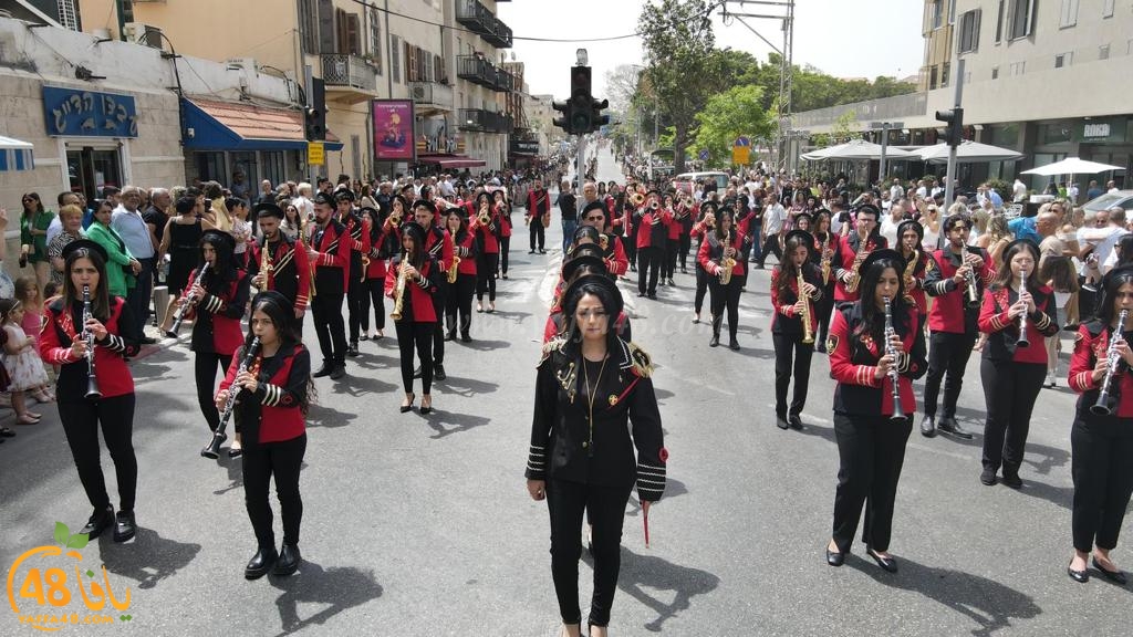 صور: استعراض كشفي ضخم في يافا بمناسبة يوم التقبيلة 